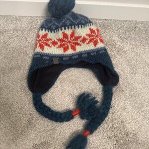 Arc'teryx Unisex Blue 100% Wool Beanie with‎ Tassels